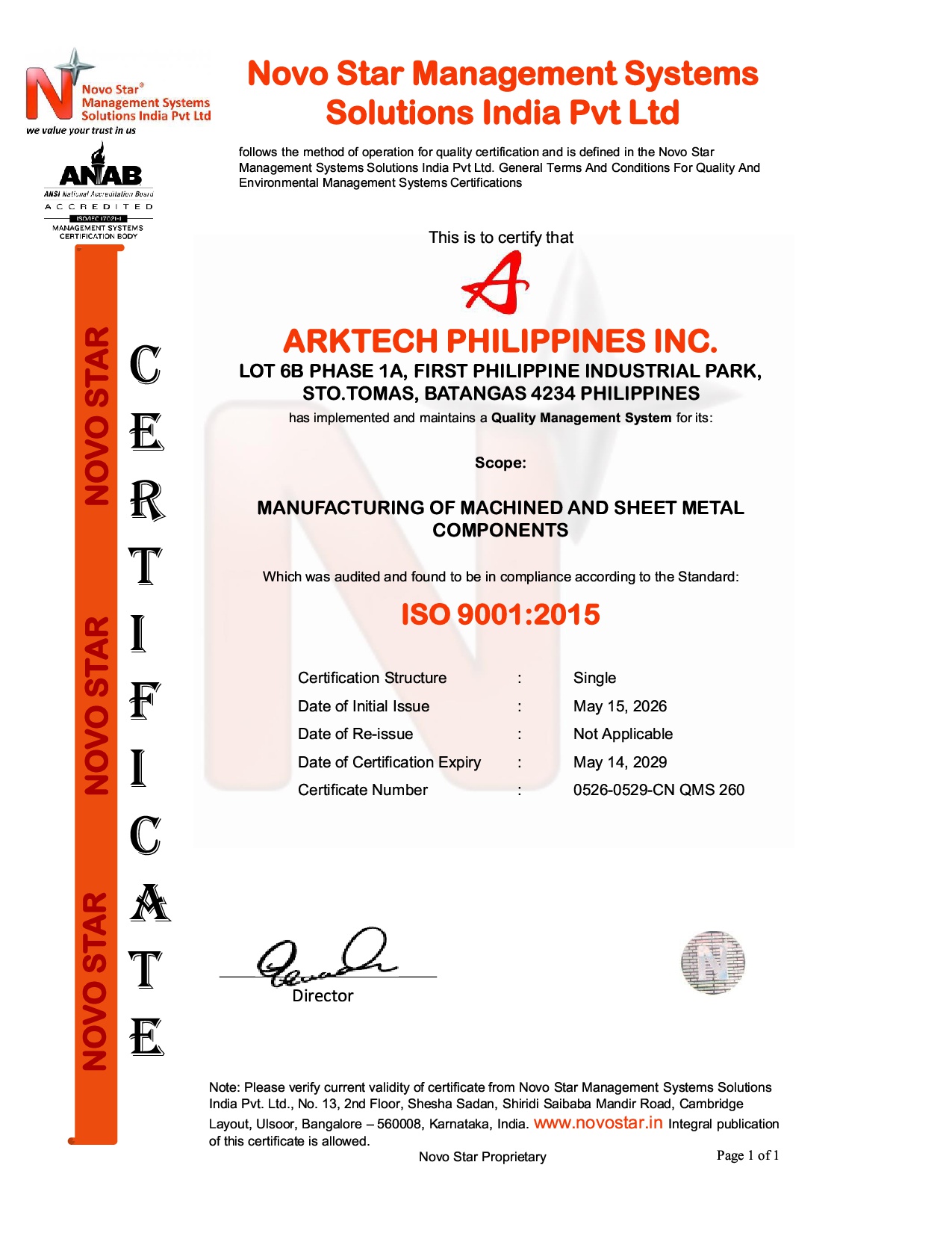 ISO Certification