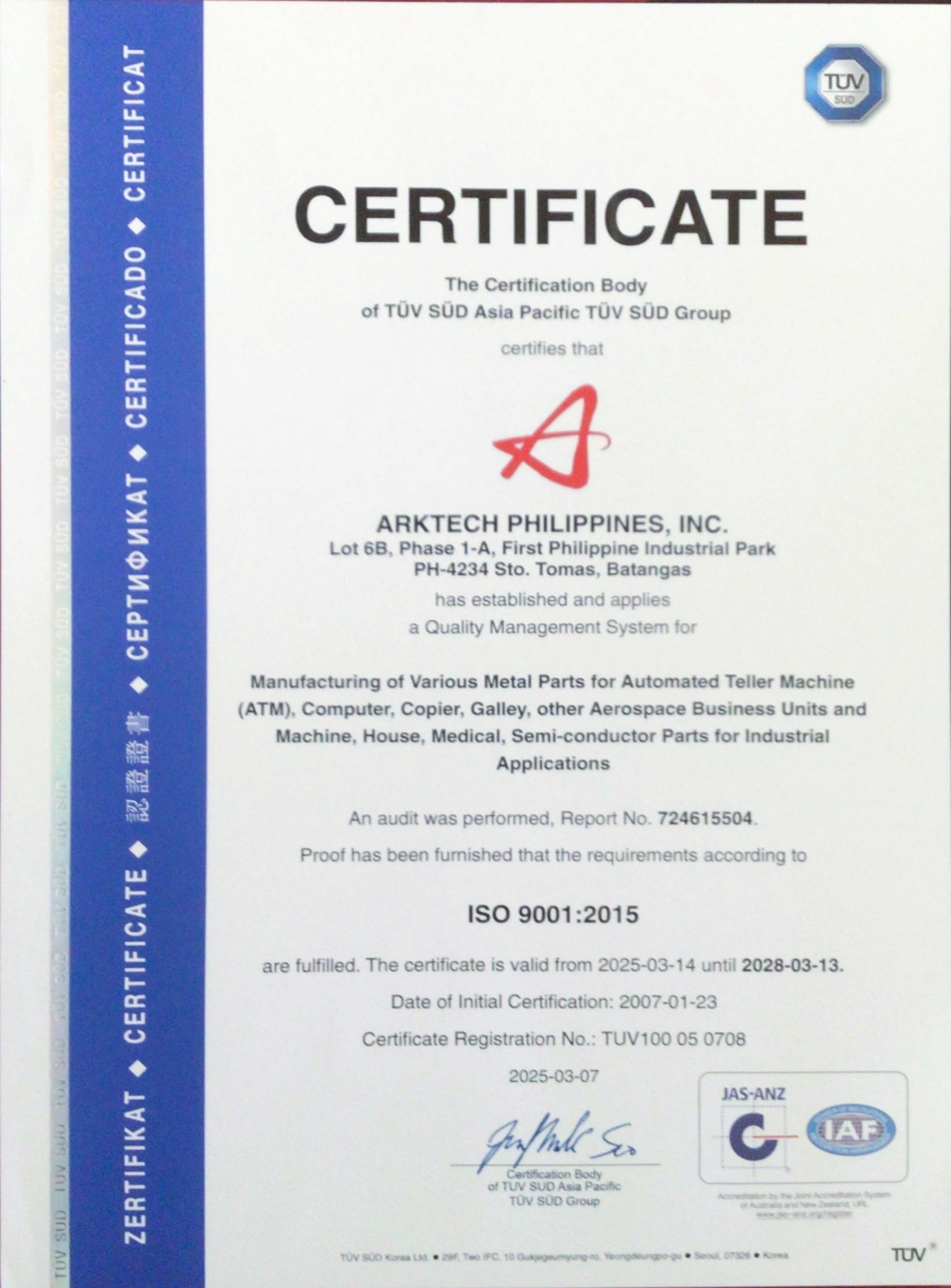 ISO Certification